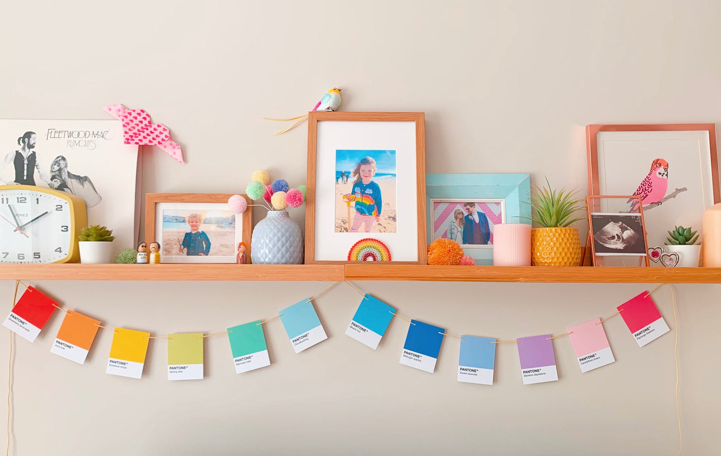 Pantone style garland - rainbow garland - colourful swatch paper garland - paper garland - paper garland wedding - paper garland decorations