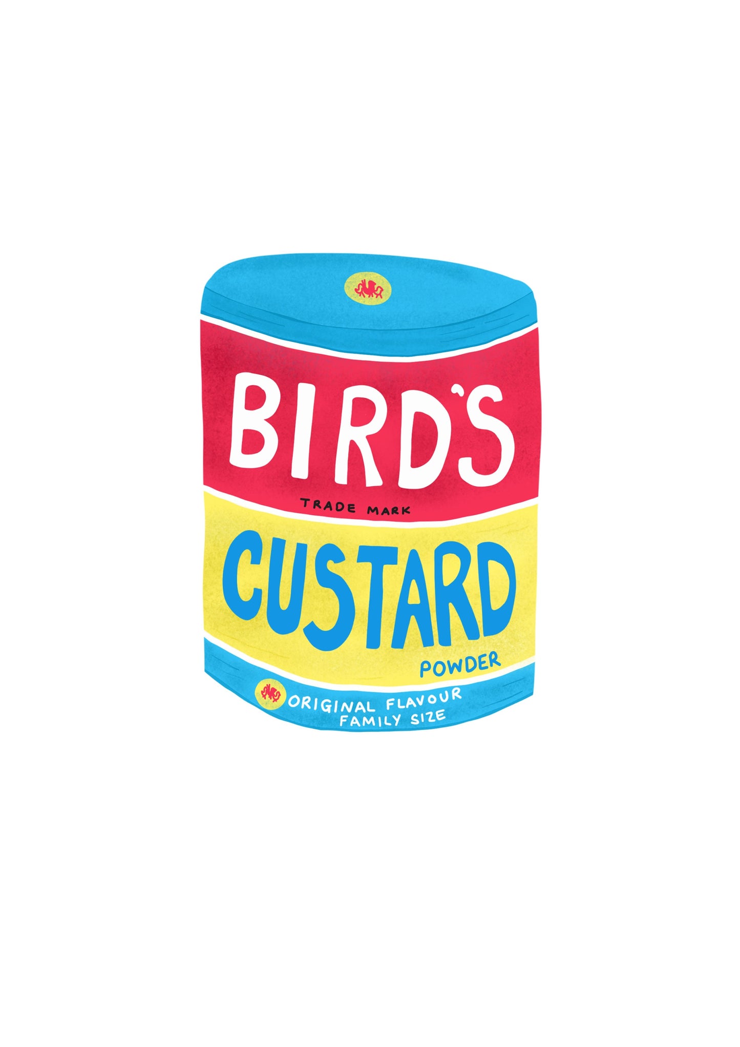 Bird's custard powder artwork print - custard print - kitchen art - kitchen print - vintage kitchen - vintage tins - kitchen wall art