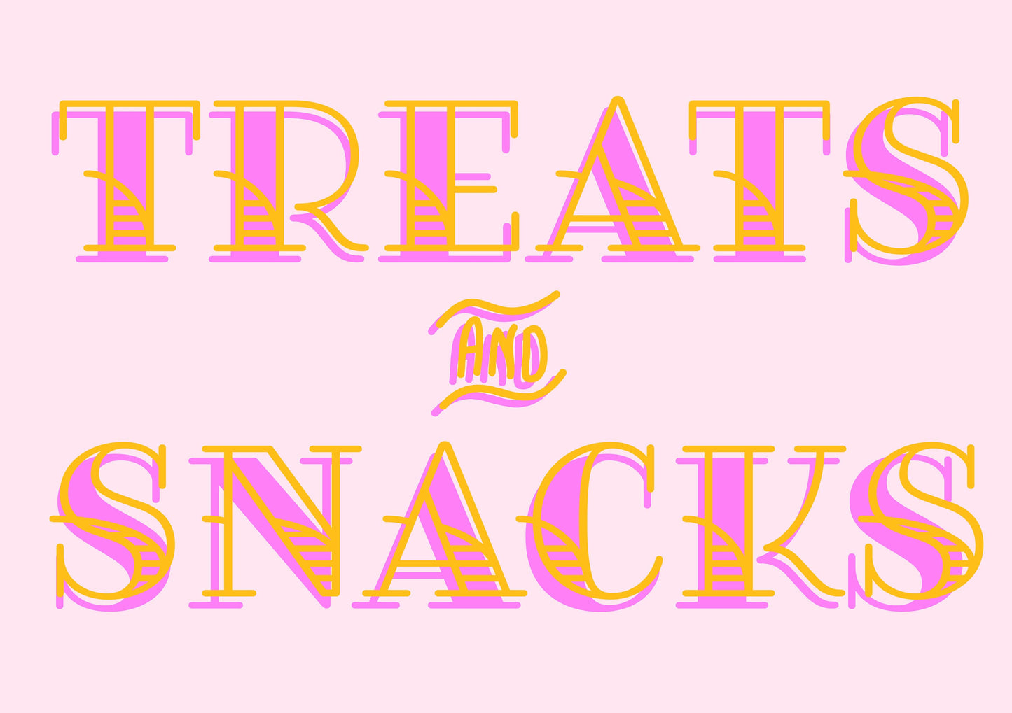 Treats and snacks artwork print - kitchen art - kitchen print - quote print - kitchen wall art A3 prints | A4 prints | 5x7 prints