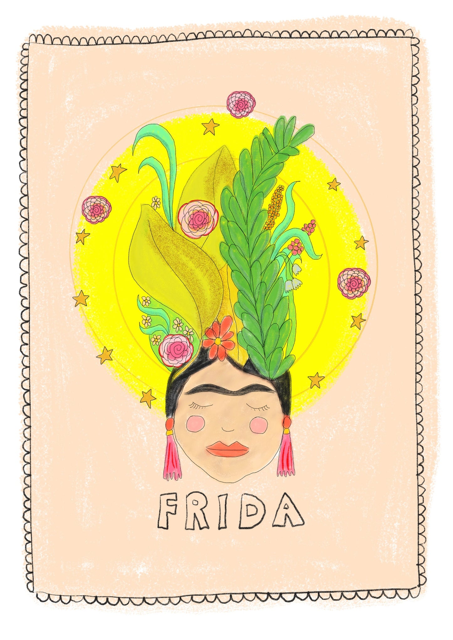 Frida Khalo print - Frida Khalo wall art - Frida Khalo - flower print - flower crown - wall art - wall decor - gallery wall prints -
