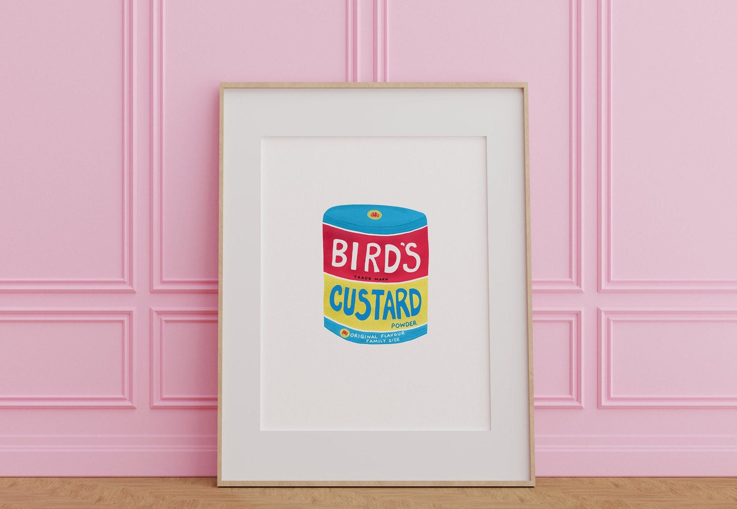 Bird's custard powder artwork print - custard print - kitchen art - kitchen print - vintage kitchen - vintage tins - kitchen wall art