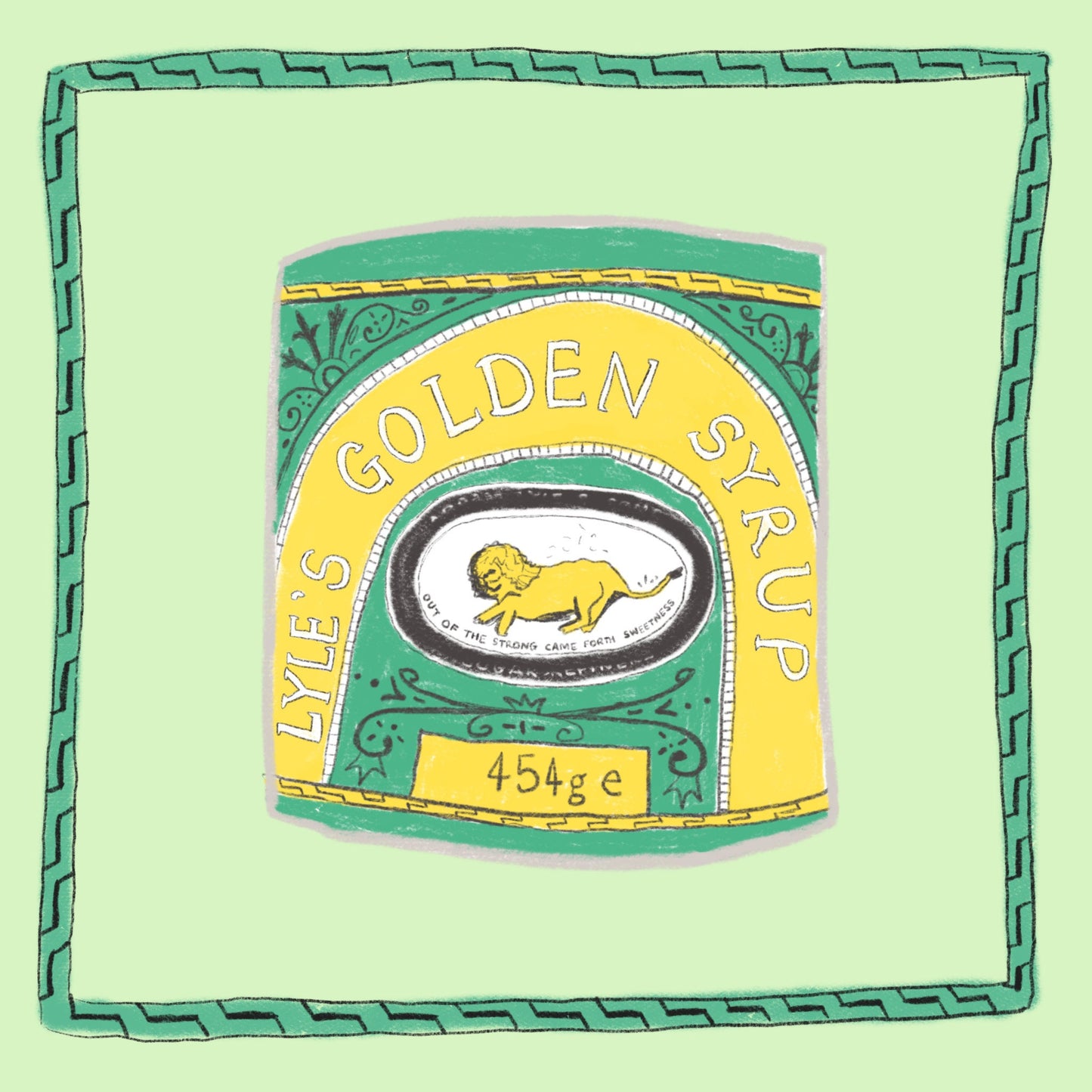 Lyle's golden syrup artwork print -syrup print - kitchen art - kitchen print - colourful kitchen - kitchen wall art