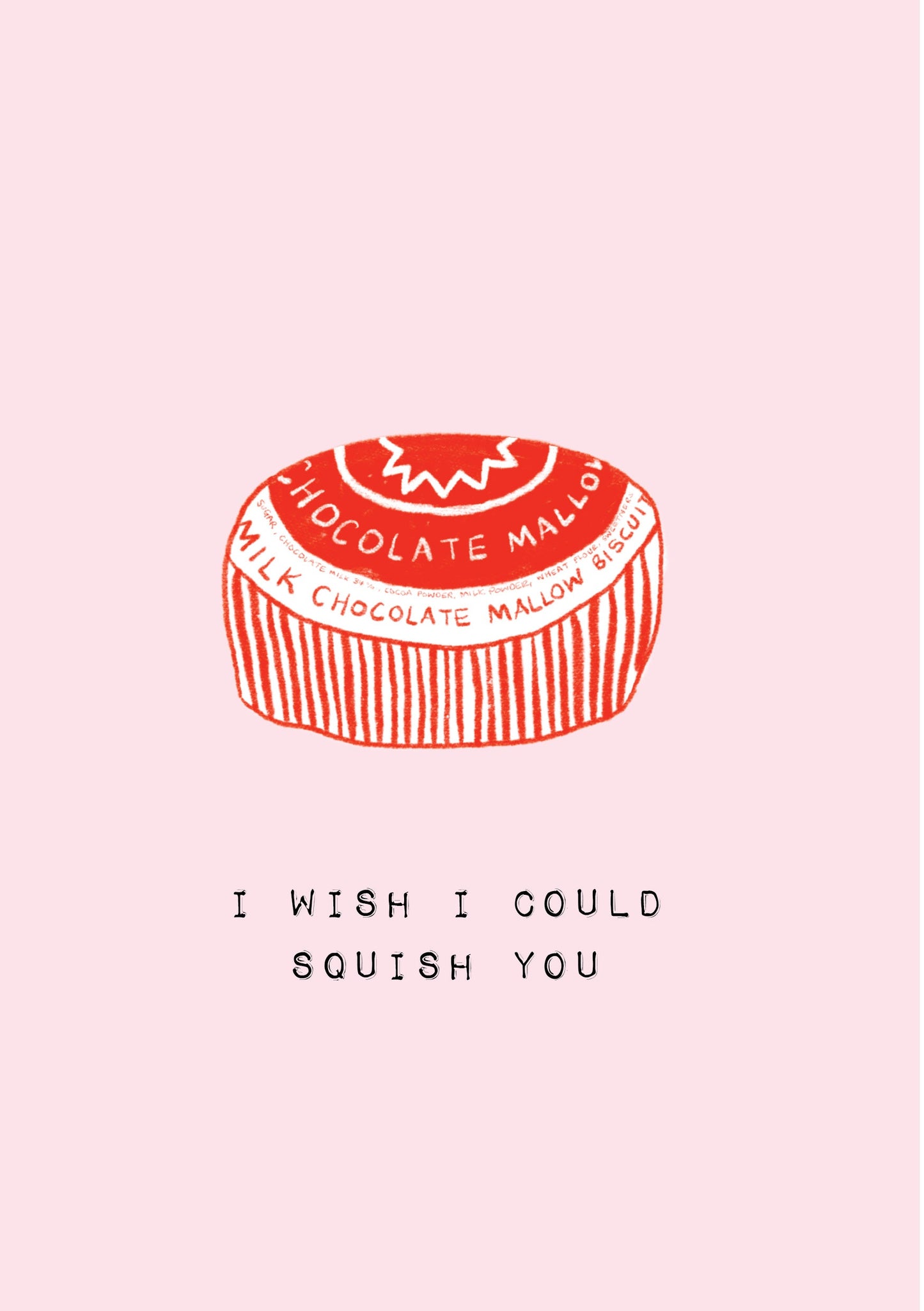A6 teacake card - Get well soon card - miss you card - thank you card - valentines card - cards for her - funny card - birthday card