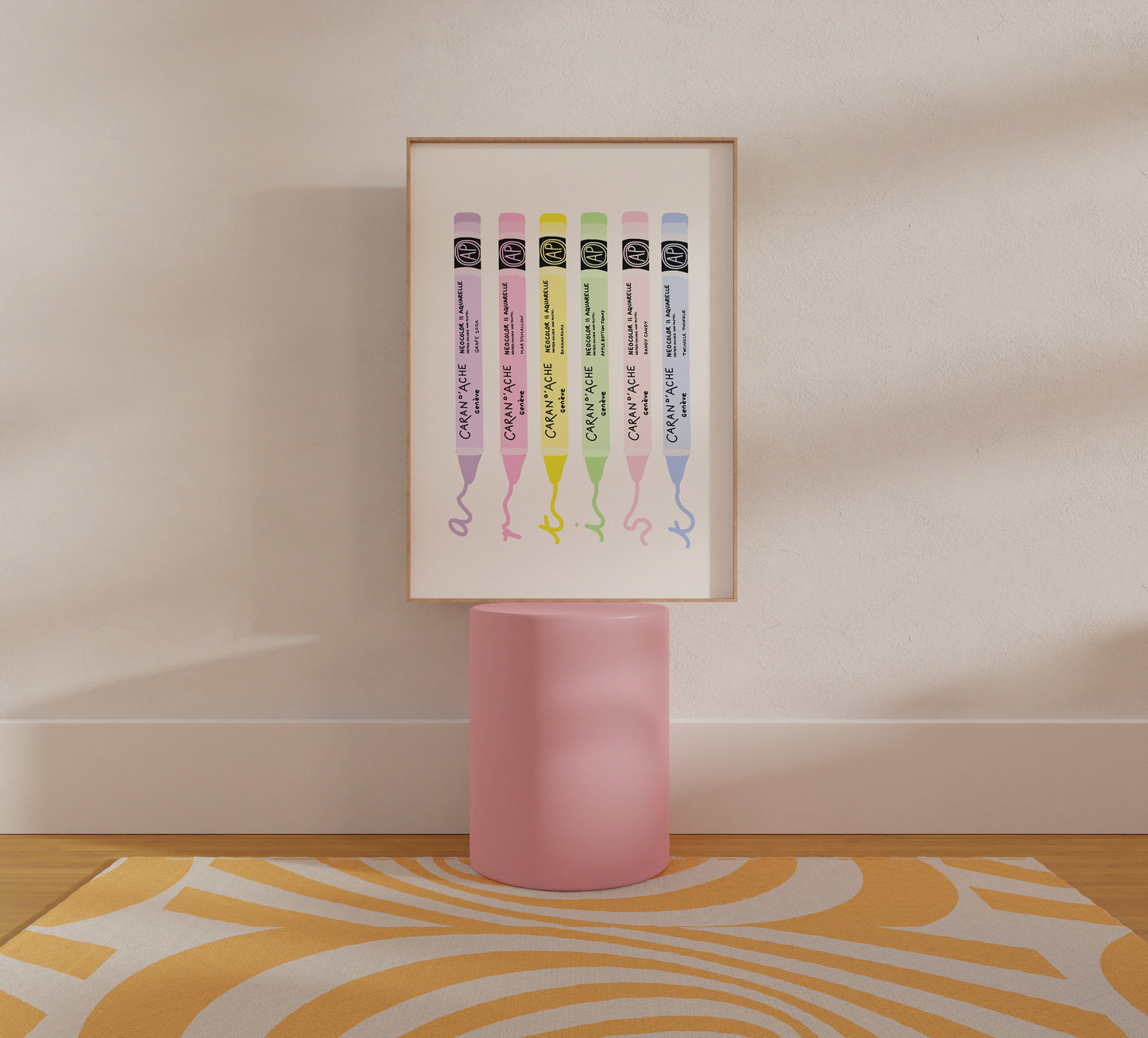 Artist crayon artwork print - caran d'ache print - crayon art - gifts for artist - home office prints - artist print