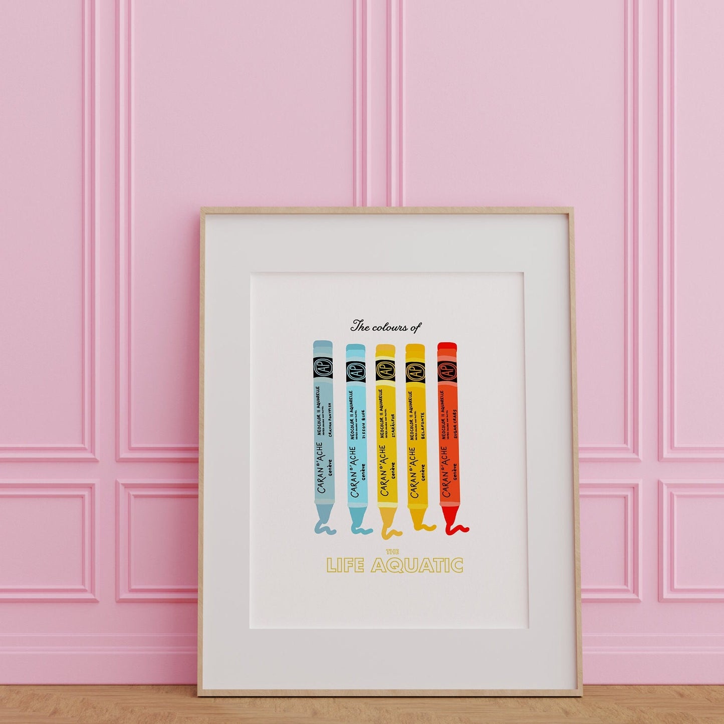 The Life Aquatic colour palette print - Wes Anderson print - Wes Anderson gifts - Wes Anderson presents - Wes Anderson art