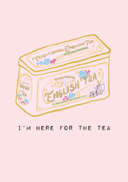 A6 tea card - Spill the tea card - tea care package - thank you card - thank you cards - cards for him - cards for her