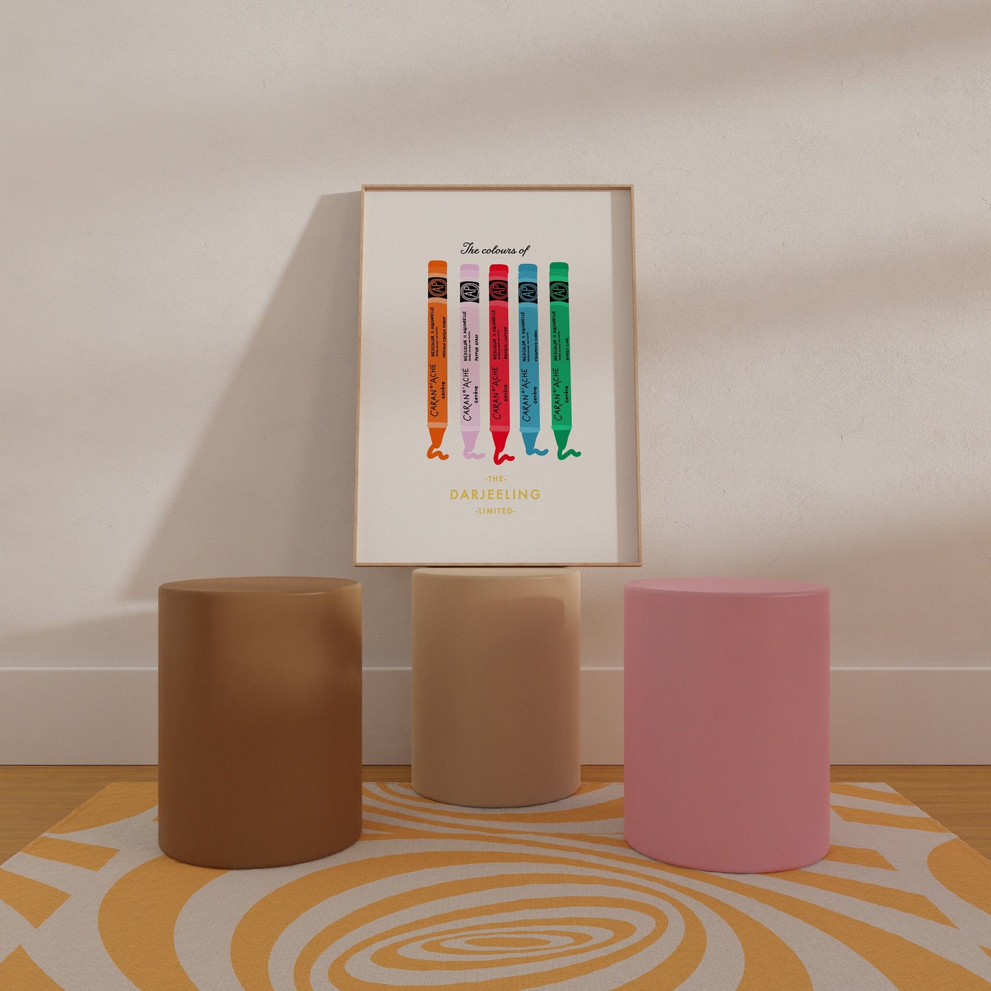 A4 The Darjeeling Limited colour palette print - Wes Anderson print - Wes Anderson gifts - Wes Anderson presents - Wes Anderson art