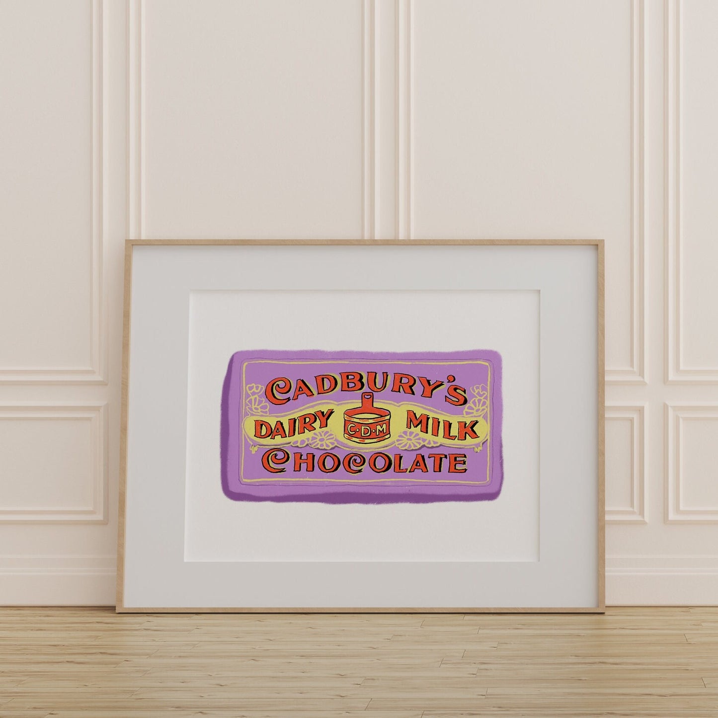 Dairy milk artwork print -chocolate print - kitchen art - kitchen print - quote print - cadburys print - kitchen wall art