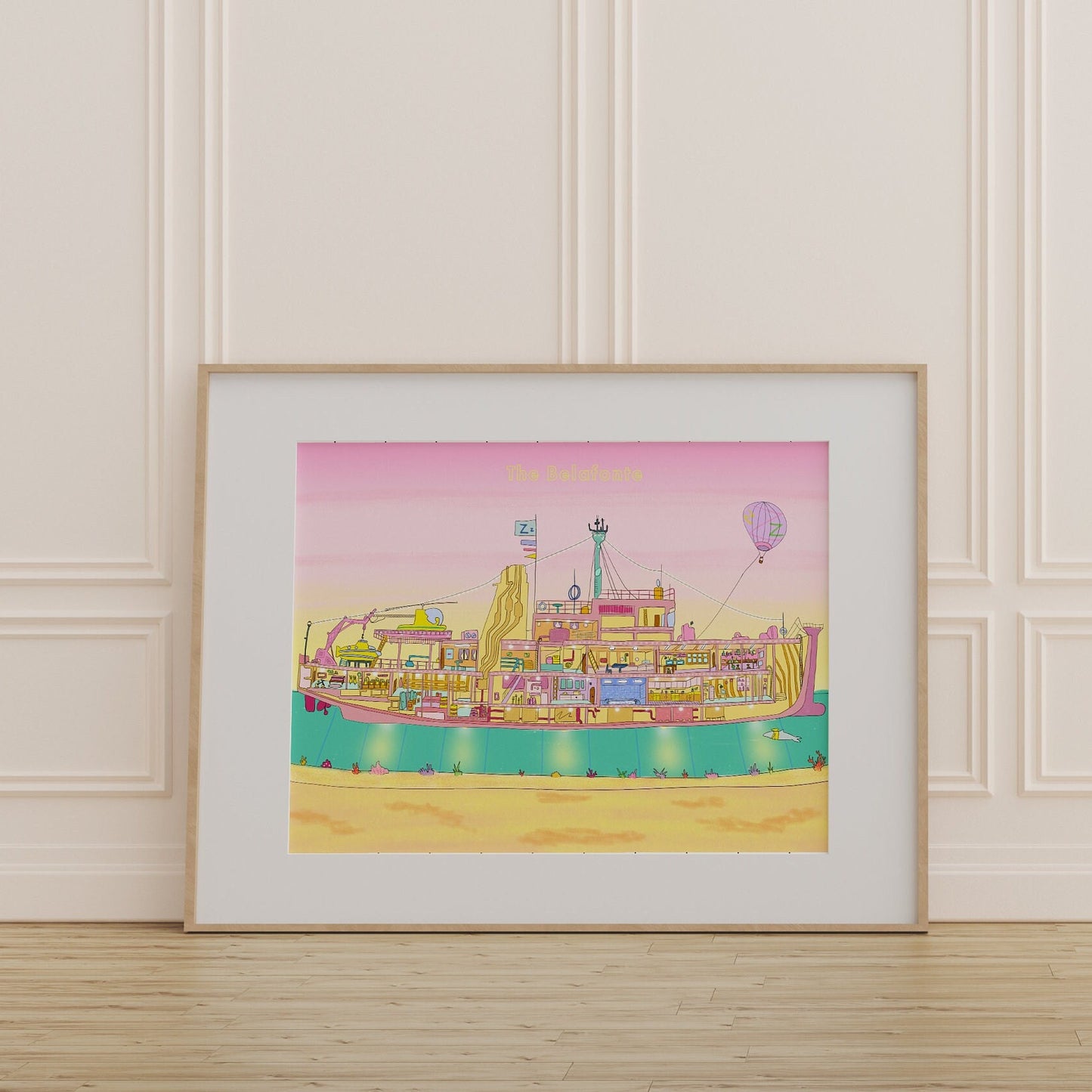 The life aquatic Belafonte unframed print - Wes Anderson print - film art - Wes Anderson poster - life aquatic print A3 | A4 | 5x7