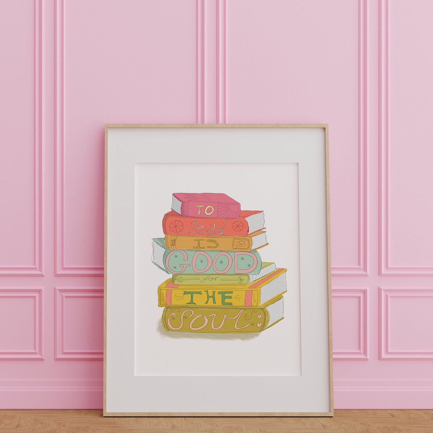 Reading is good for the soul - reading art print - reading gifts - reading poster - gifts for readers - colourful art prints