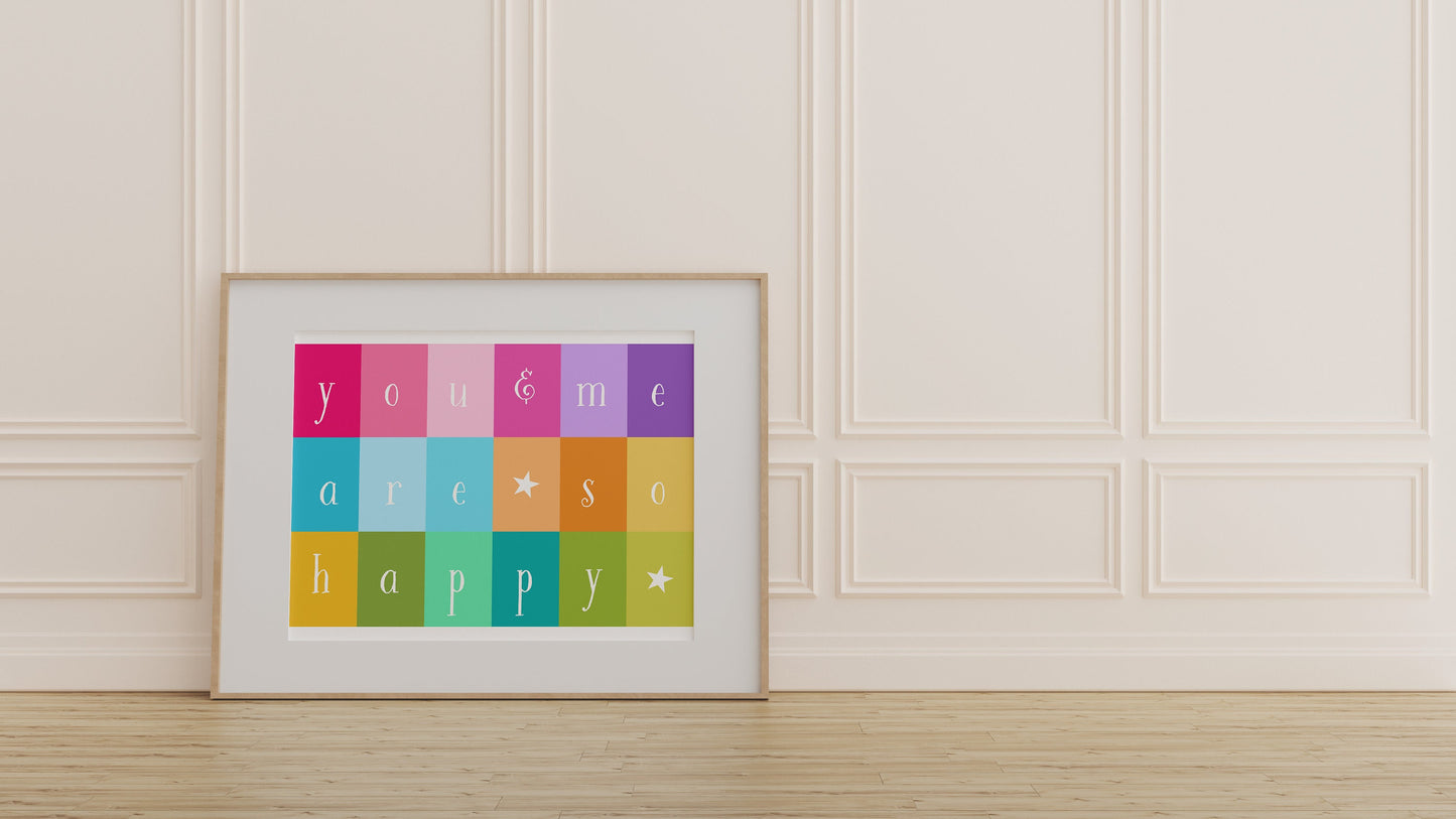 Rainbow art print • A3 | A4 | 5x7 • quote print • couple print • cute prints • cute prints wall art •