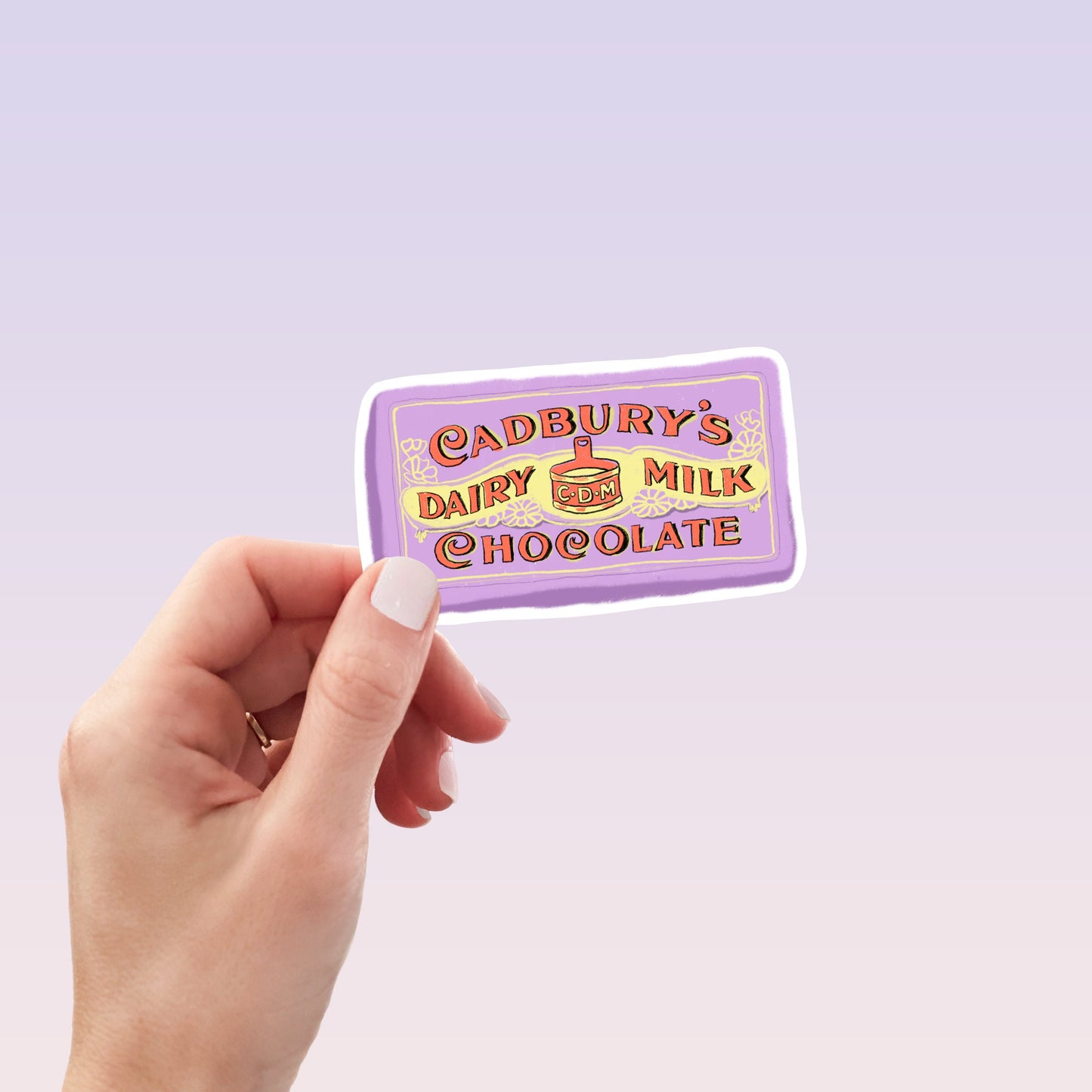 Dairy milk chocolate die cut sticker - vinyl sticker - laptop sticker - planner sticker