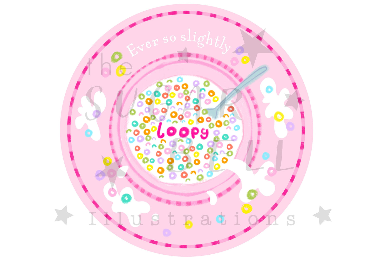 Ever so slightly loopy fruit loops cereal die cut sticker - vinyl sticker - laptop sticker - planner sticker