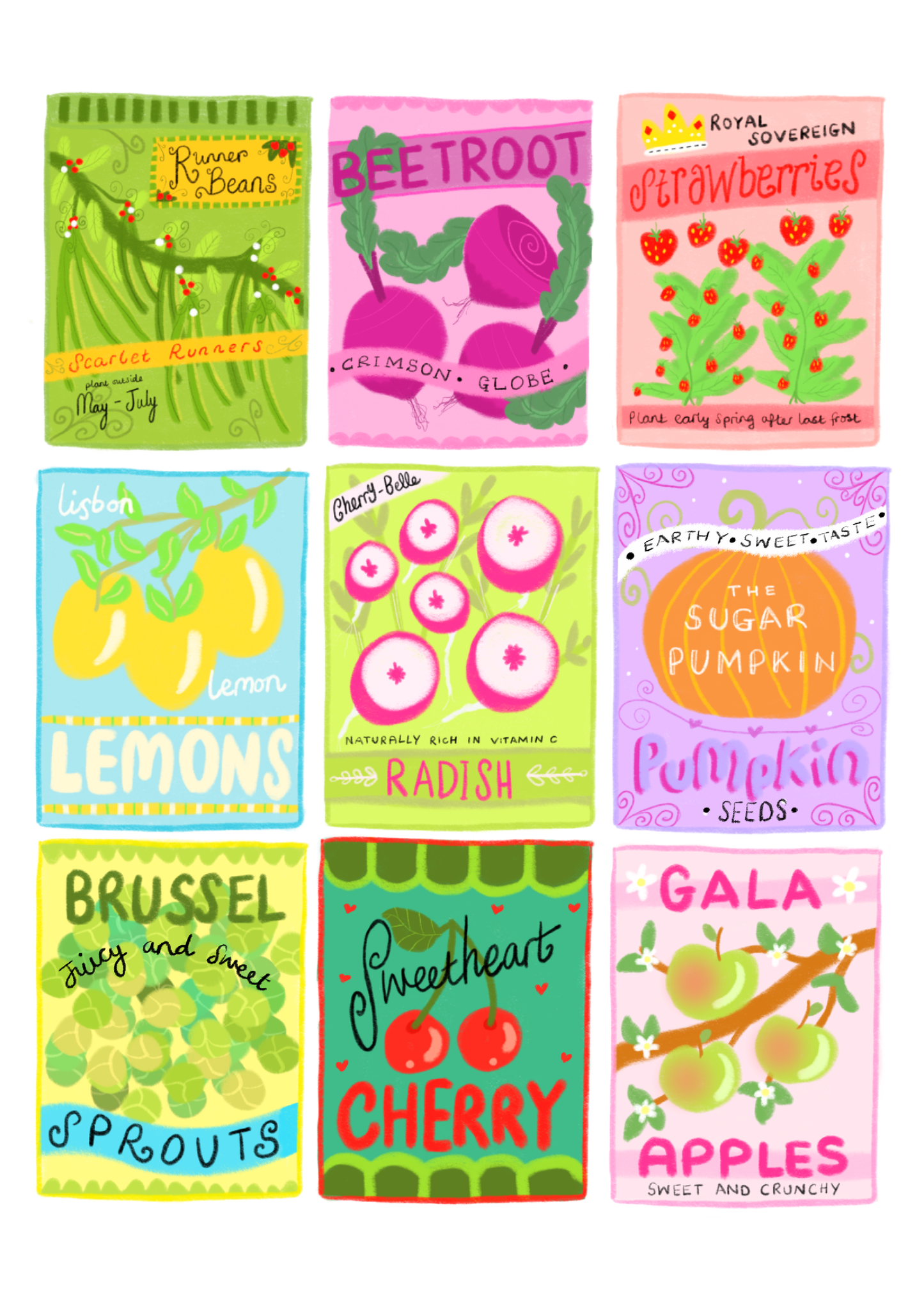 Seed Packet Art Print