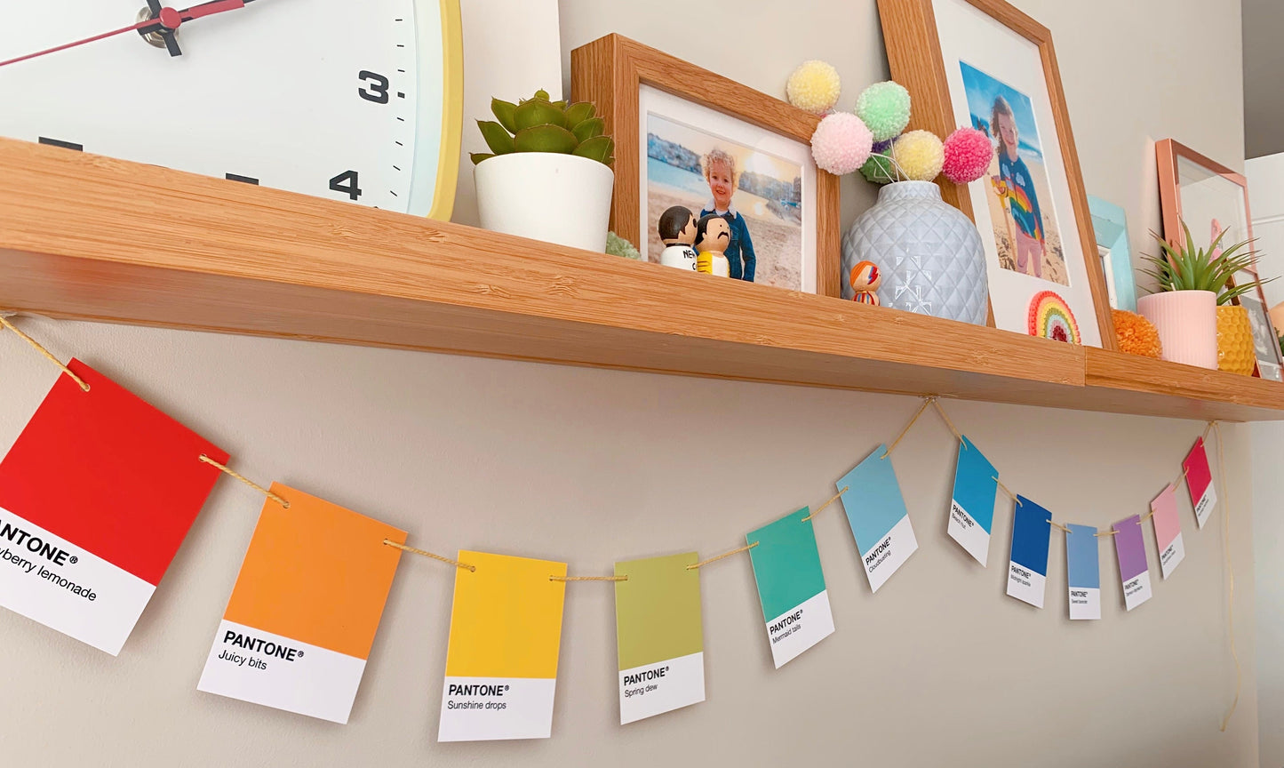 Pantone style garland - rainbow garland - colourful swatch paper garland - paper garland - paper garland wedding - paper garland decorations