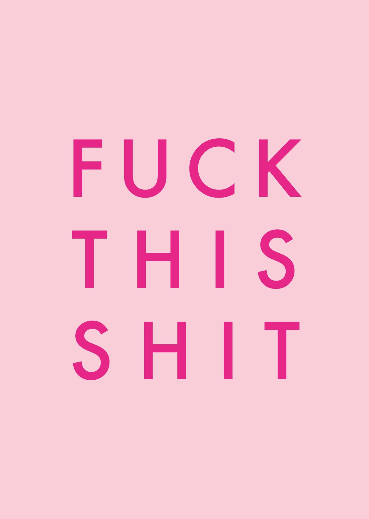 F*ck this sh*t - Wes Anderson  print - swear gifts - pink prints - pink art print - pink art - wall decor - wall art