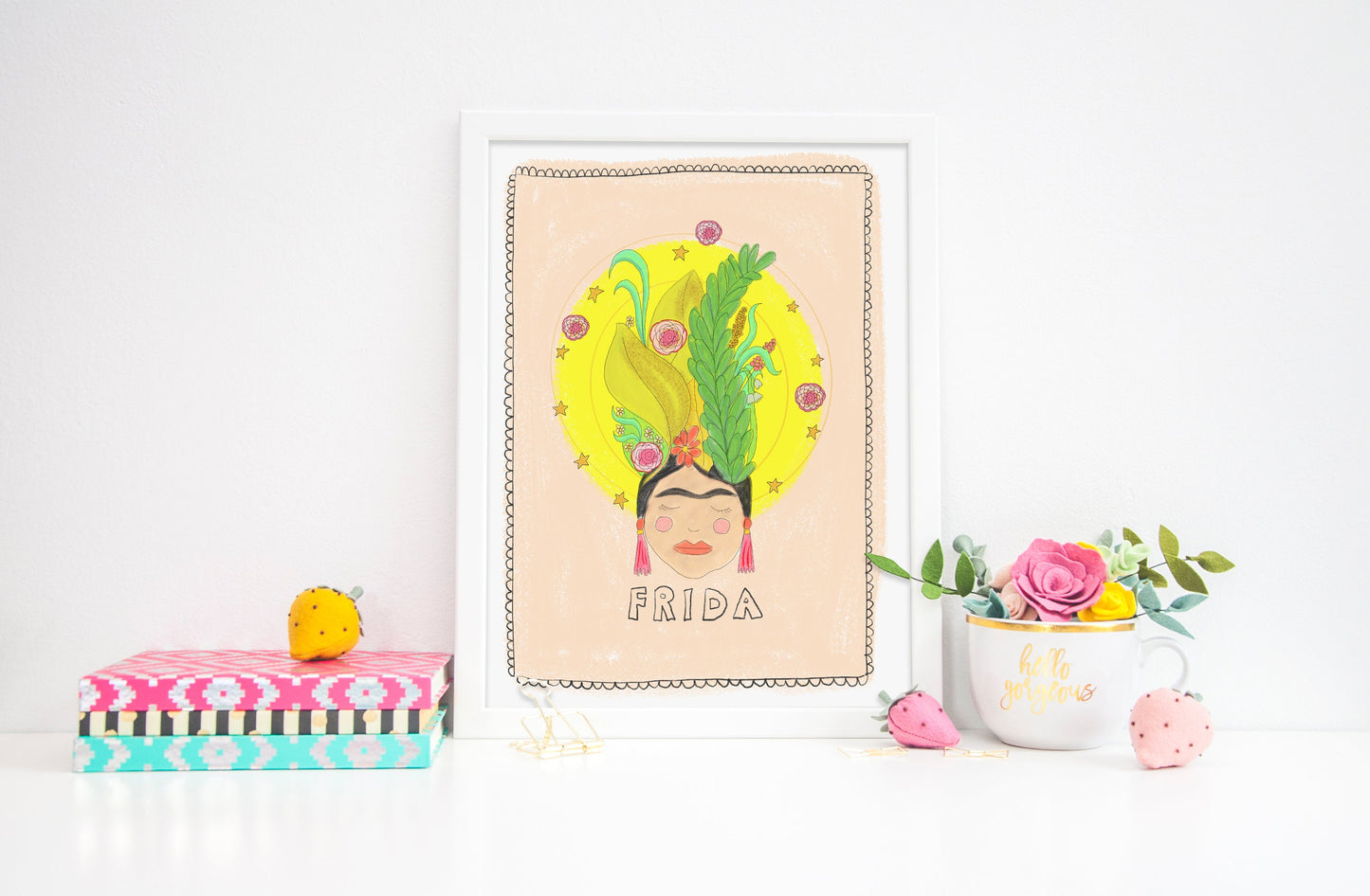 Frida Khalo print - Frida Khalo wall art - Frida Khalo - flower print - flower crown - wall art - wall decor - gallery wall prints -