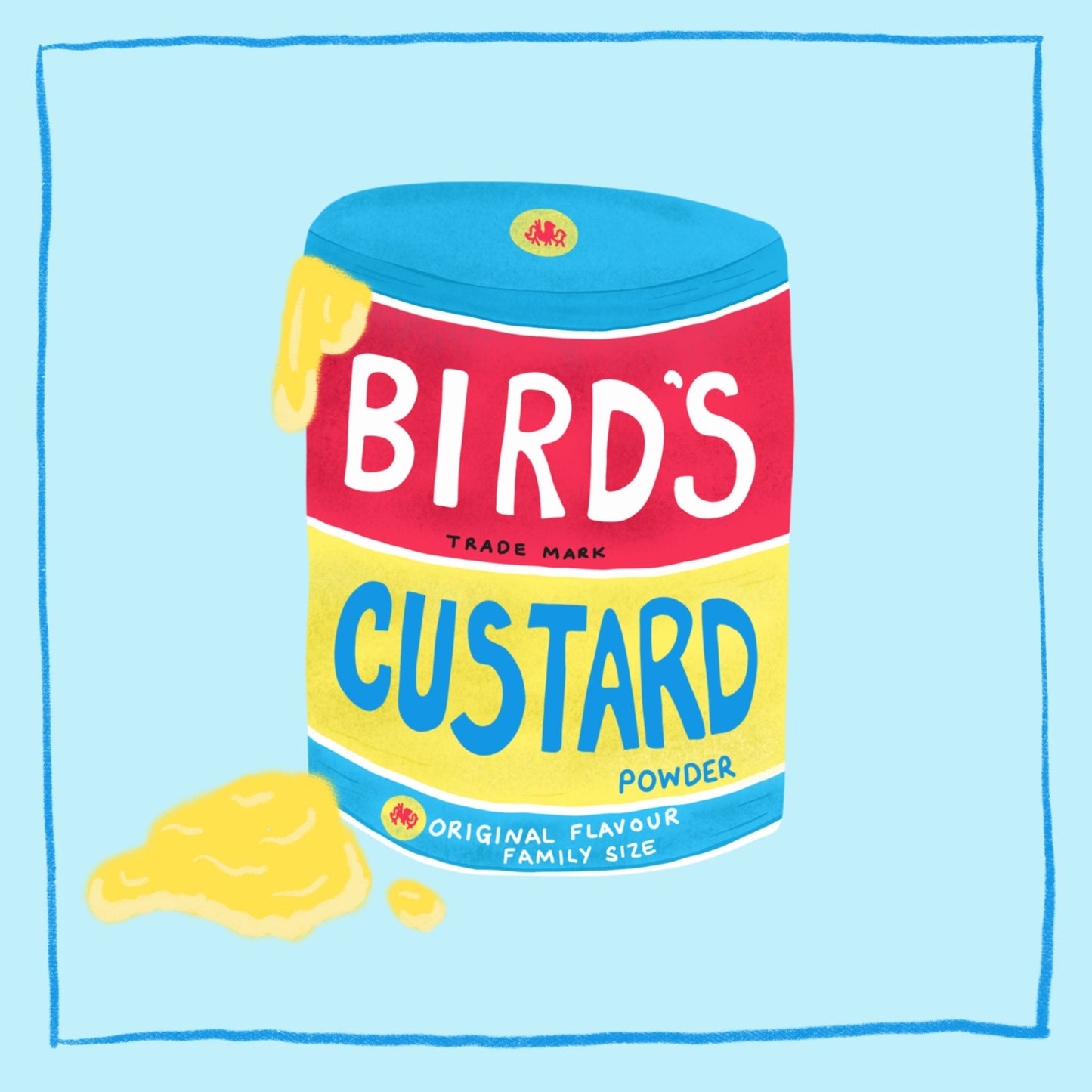 Bird's custard powder artwork print - custard print - kitchen art - kitchen print - colourful kitchen  - kitchen wall art