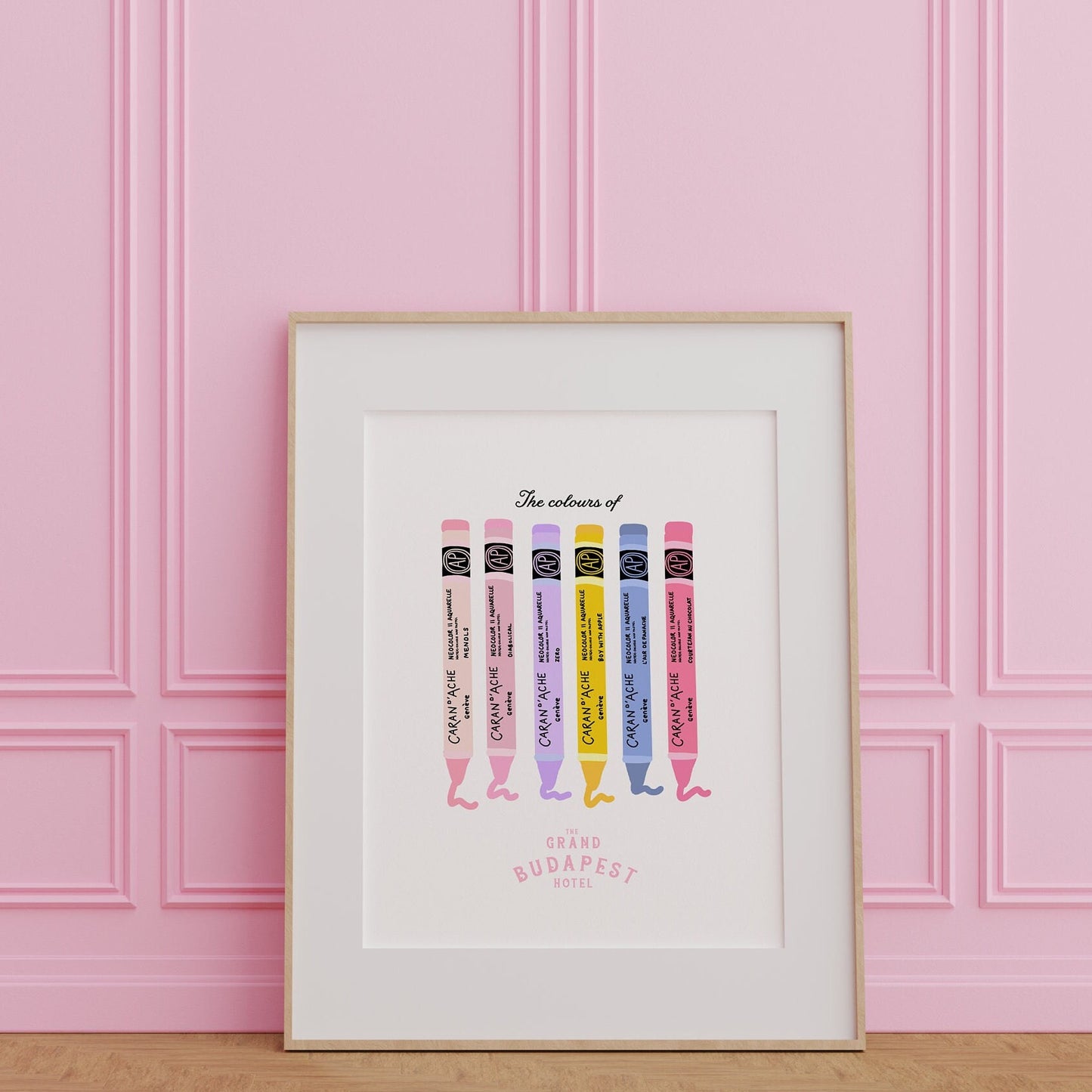 Grand Budapest Hotel colour palette print - Wes Anderson print - Wes Anderson gifts -  Wes Anderson presents - Wes Anderson art
