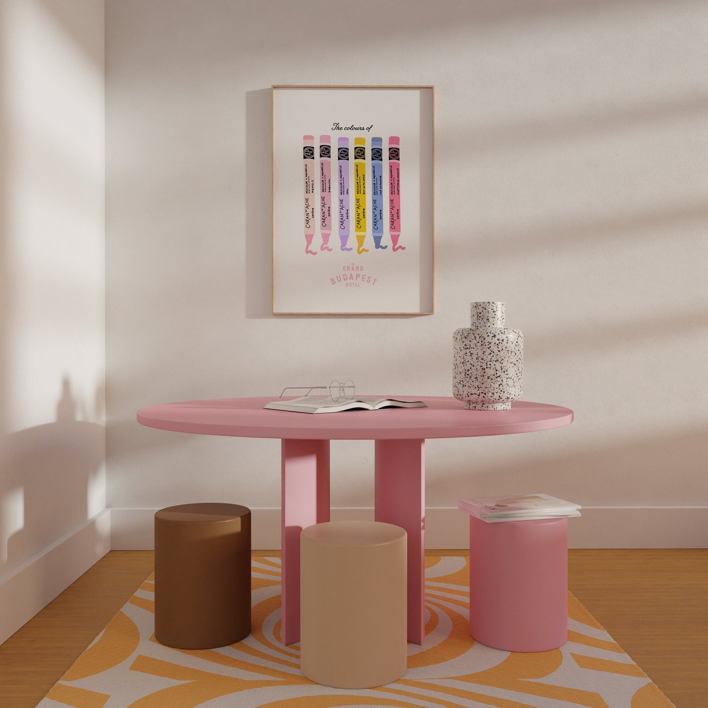 Grand Budapest Hotel colour palette print - Wes Anderson print - Wes Anderson gifts -  Wes Anderson presents - Wes Anderson art