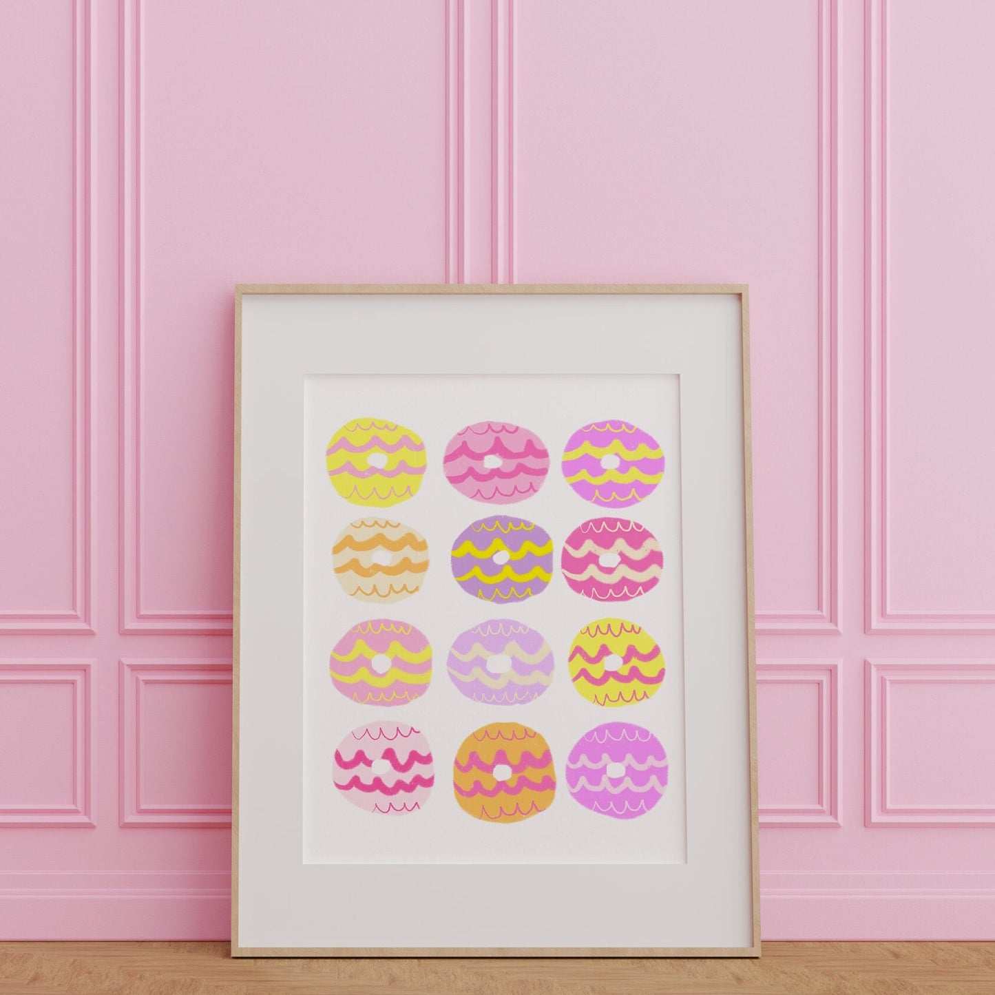 Party ring biscuit artwork print -biscuit print - kitchen art - kitchen print - quote print - colourful kitchen - kitchen wall art