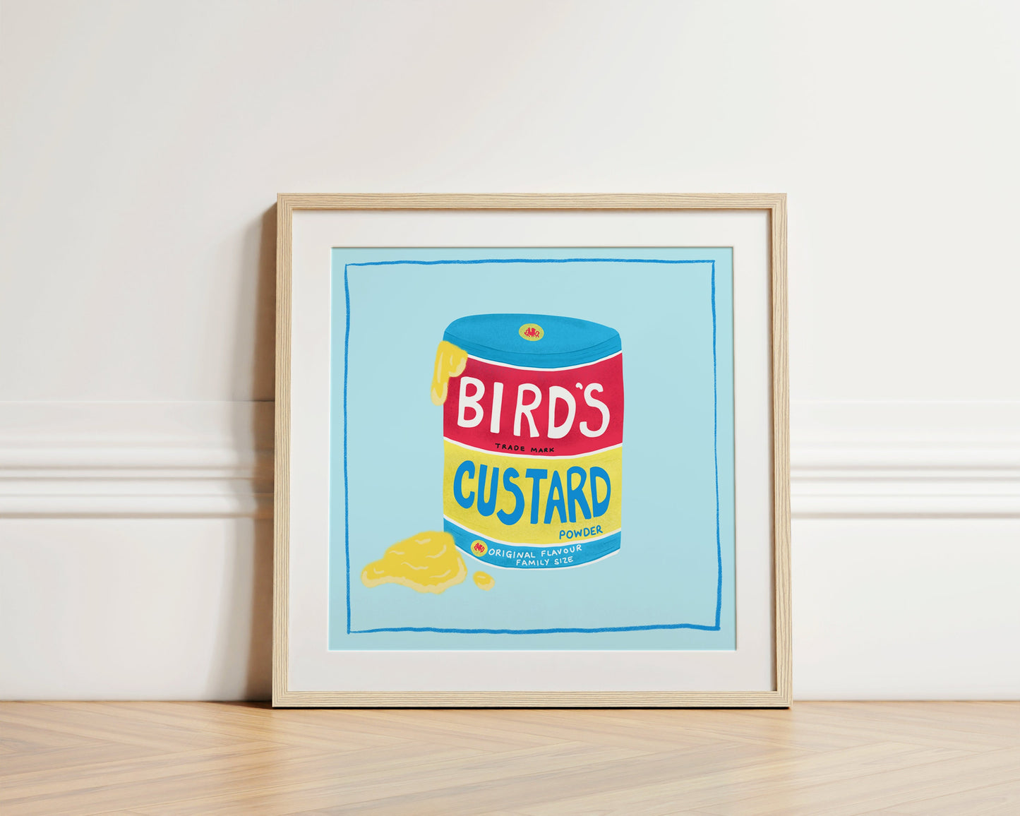 Bird's custard powder artwork print - custard print - kitchen art - kitchen print - colourful kitchen  - kitchen wall art